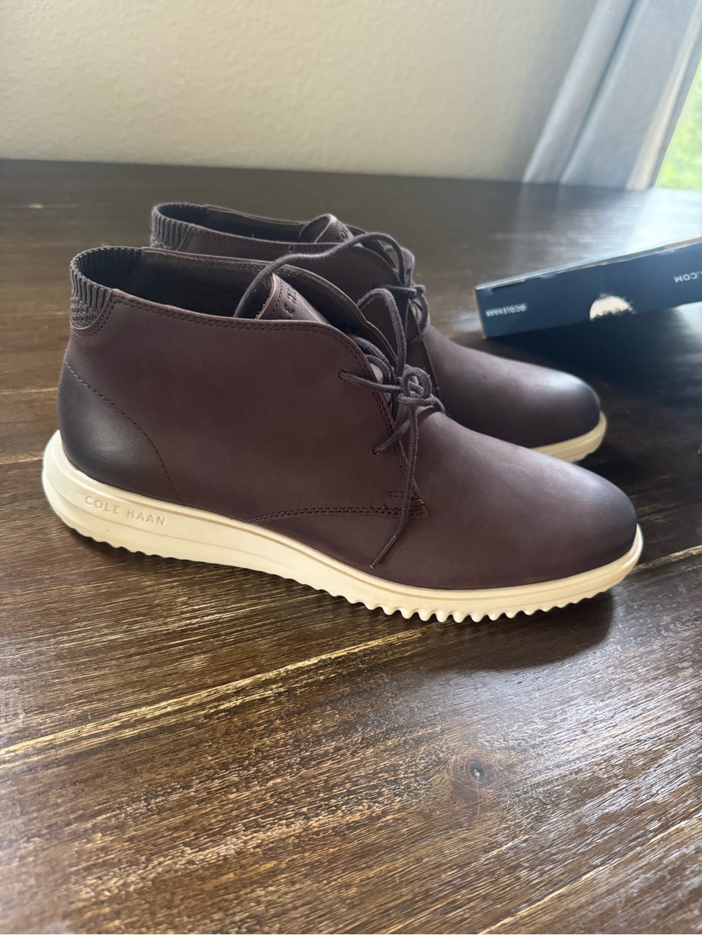 Cole Haan Men’s Brown Leather Chukka Sneakers